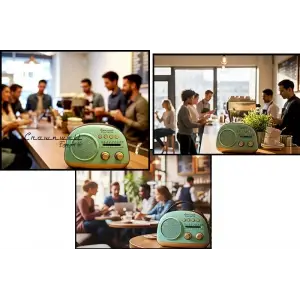 Crownwell Taşınabilir Bluetooth Retro Radyo Arizona Serisi / Blue