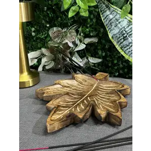 Ahşap Çınar Yaprağı Çubuk Tütsülük