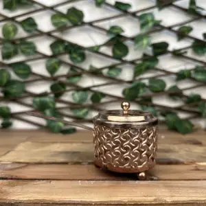 Kulplu Metal Demet & Reçine Tütsülük Gold Renk
