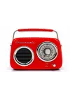 Retro Tasarımlı Bluetooth FM Radyo Mint Kırmızı