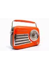Retro Tasarımlı Bluetooth FM Radyo Mint Turuncu