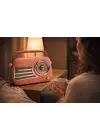 Retro Tasarımlı Bluetooth FM Radyo Mint Pembe