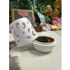 Seramik Dekoratif Oyma Desenli Bahurluk - Konik Tütsülük