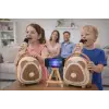 Retro Tasarımlı Bluetooth Karaoke Mikrofon ve Ahşap Tripodlu –Kahverengi