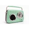 Retro Tasarımlı Bluetooth FM Radyo Mint Yeşil
