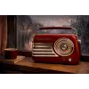 Retro Tasarımlı Bluetooth FM Radyo Mint Kırmızı