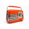 Retro Tasarımlı Bluetooth FM Radyo Mint Turuncu