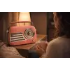 Retro Tasarımlı Bluetooth FM Radyo Mint Pembe