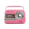 Retro Tasarımlı Bluetooth FM Radyo Mint Pembe