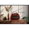 Crownwell Taşınabilir Bluetooth Retro Radyo Arizona Serisi (Metalik Kırmızı)