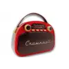 Crownwell Taşınabilir Bluetooth Retro Radyo Arizona Serisi (Metalik Kırmızı)