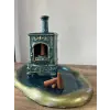 Soba Tütsülük (Dekoratif Alt Tabaklı Model) Yeşil