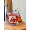 Çilek Kokulu Cam Bardak Mum