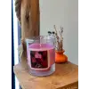 Gül Kokulu Cam Bardak Mum