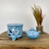 Küçük Çaydanlık Buhurdanlık Mavi Renk