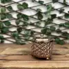 Kulplu Metal Demet & Reçine Tütsülük Gold Renk