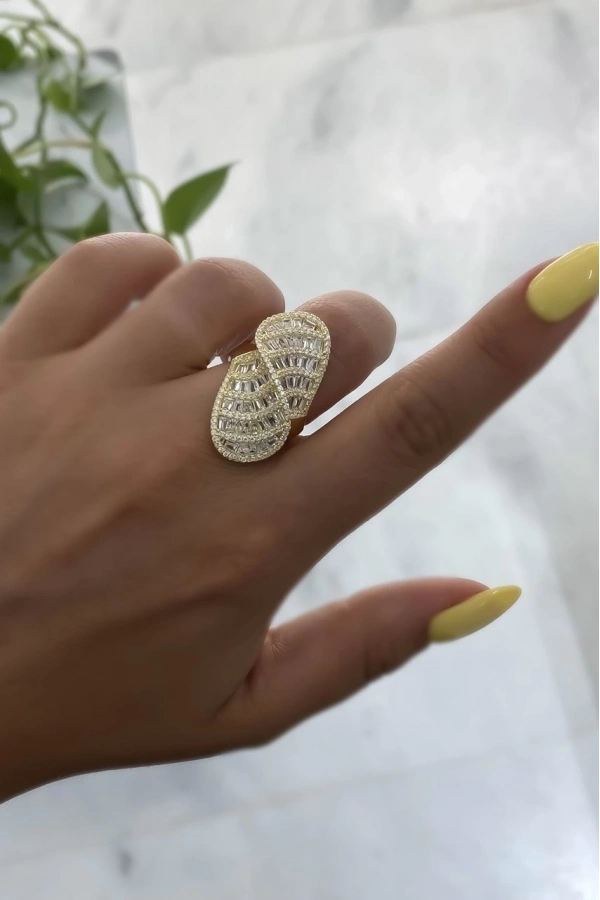 Baget Taşlı Helezon Yüzük