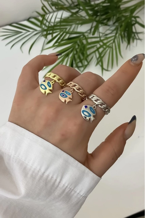 Balık Detaylı Gurmet Yüzük