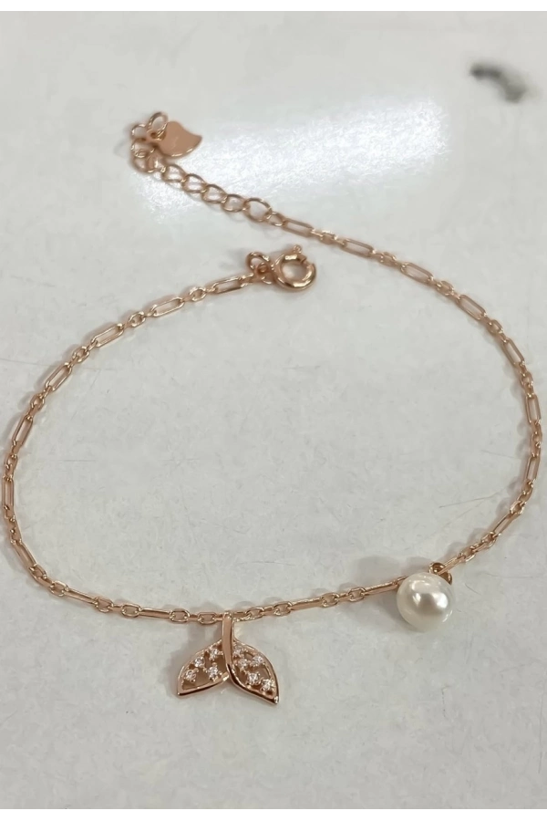 Balık Kuyruğu Ve İnci Detaylı Bileklik