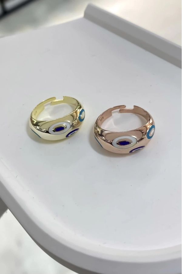 Bombeli Mineli Göz Yüzük