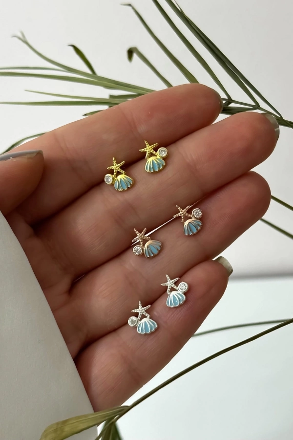 Deniz Kabuklu İstiridye Küpe