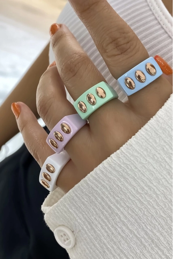 Detaylı Mineli Yüzük