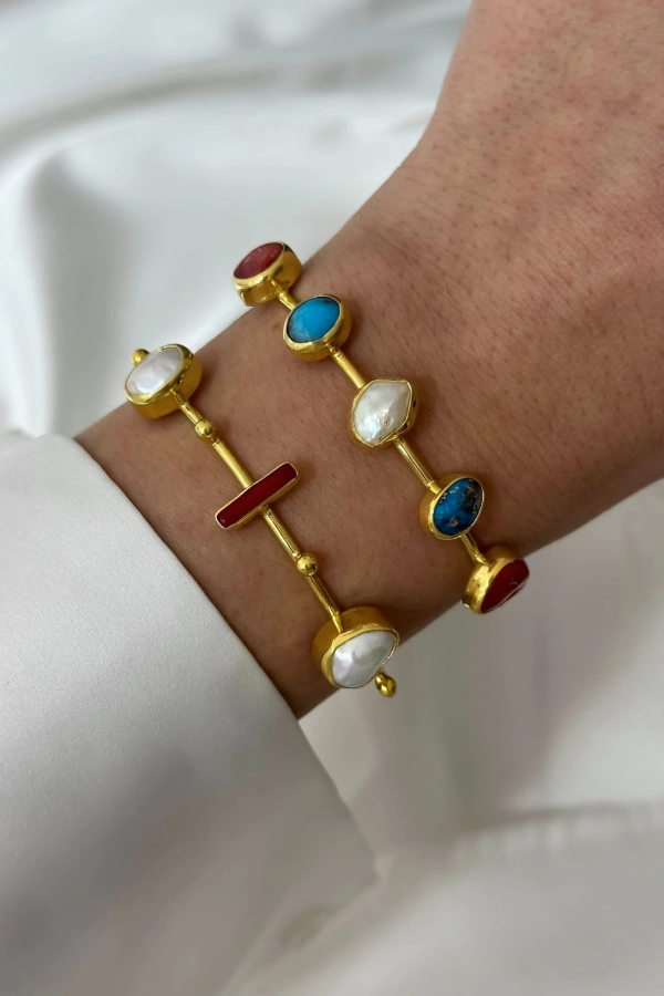 Doğal Taş Kelepçe Bileklik