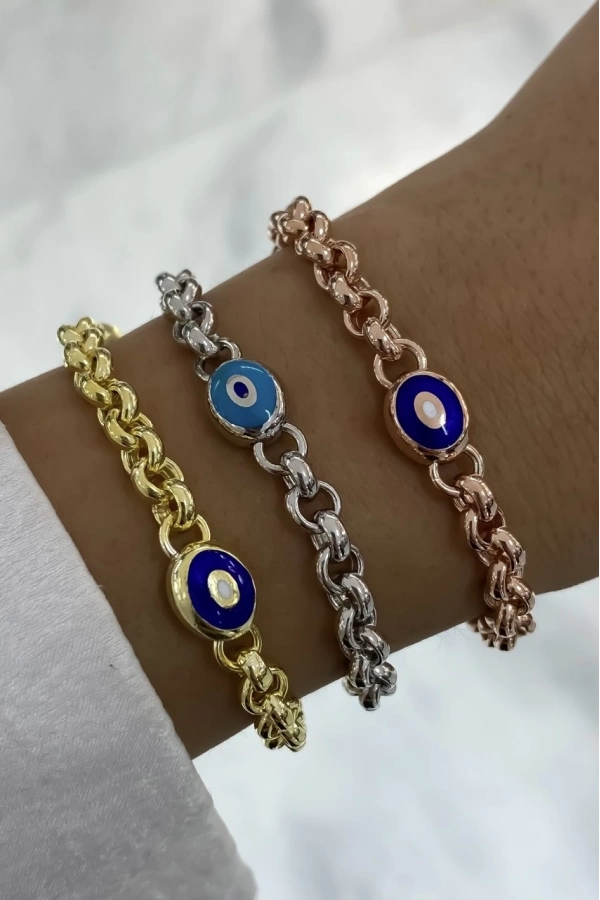 Elips Mineli Göz Bileklik