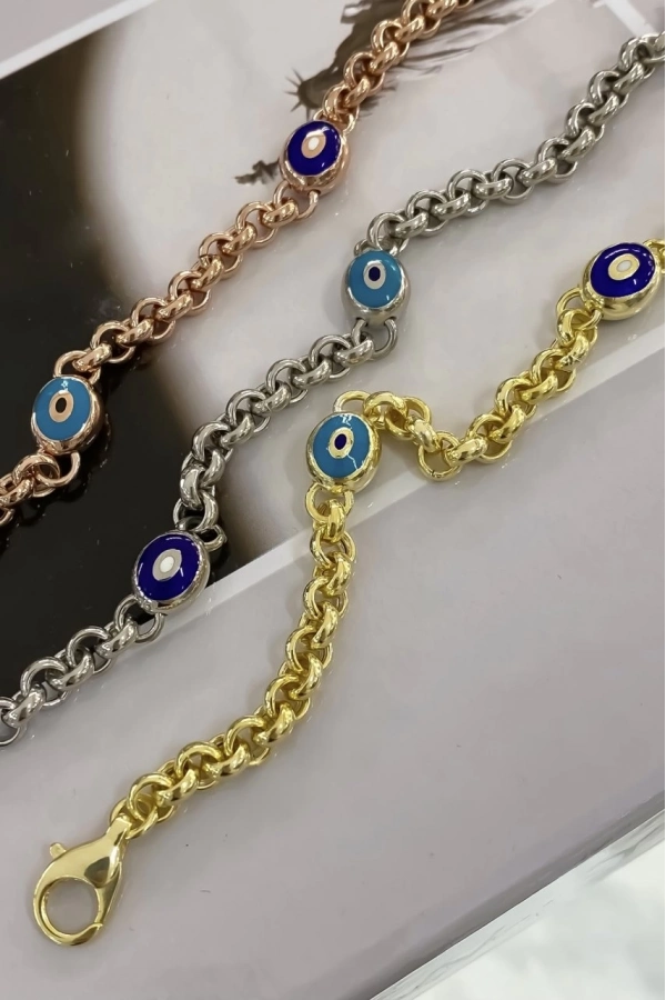 Elips Mineli Göz Bileklik