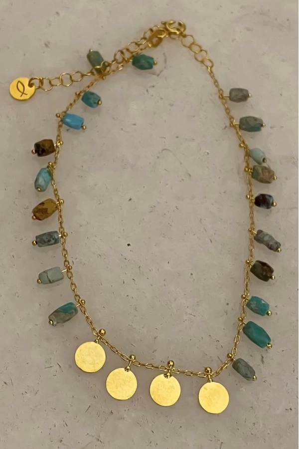 Firuze Taşlı Pullu Halhal