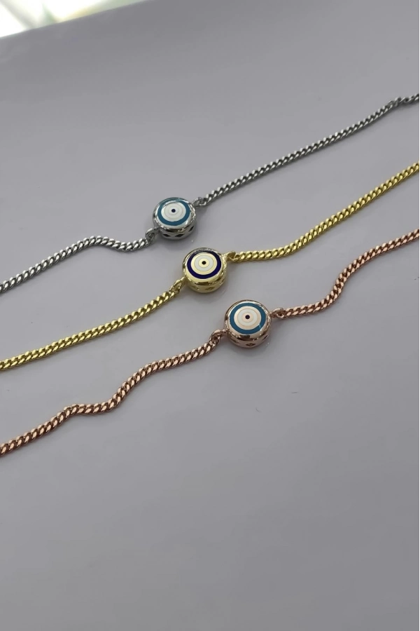 Gurmet Zincirli Mineli Göz Bileklik