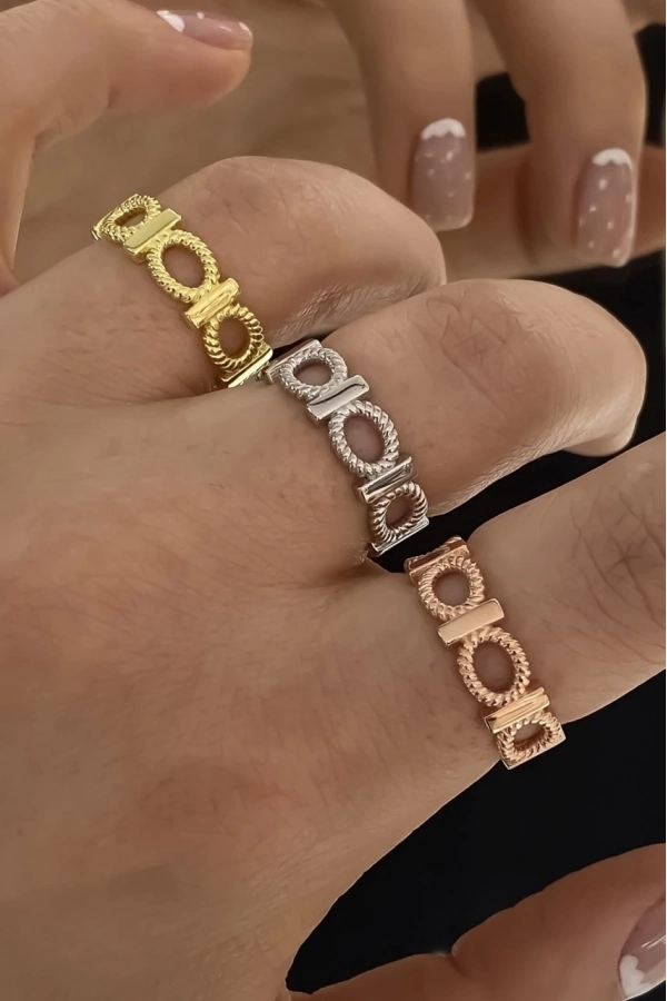 Halka Detaylı Yüzük