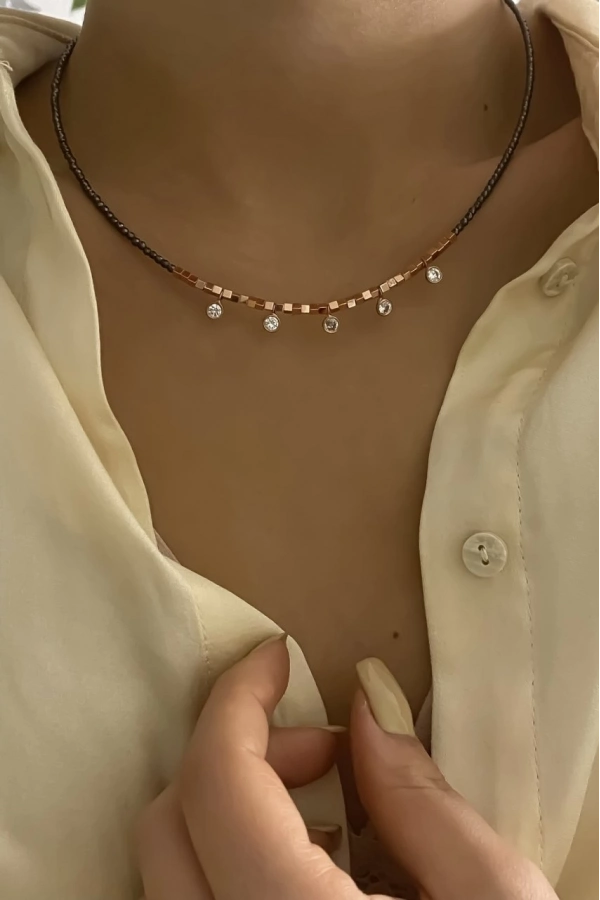 Hematit Taşlı Kolye