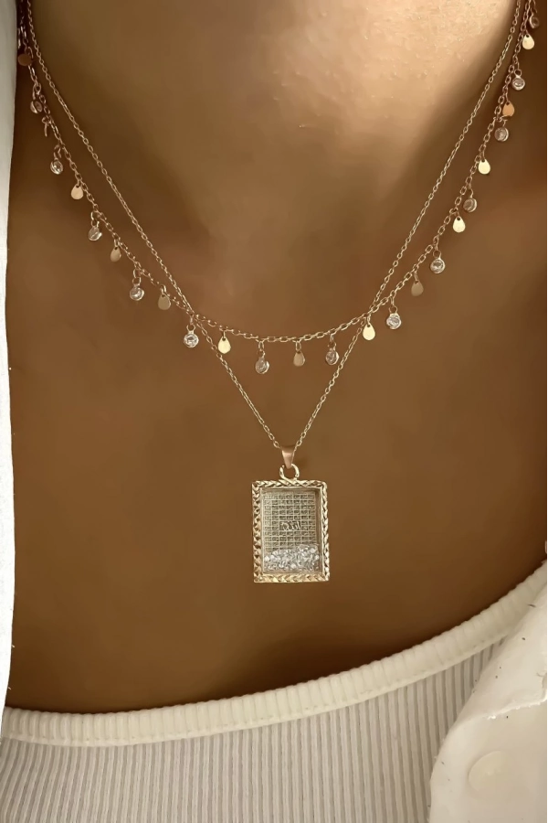 İçi Taşlı Esma-Ül Hüsna Kolye