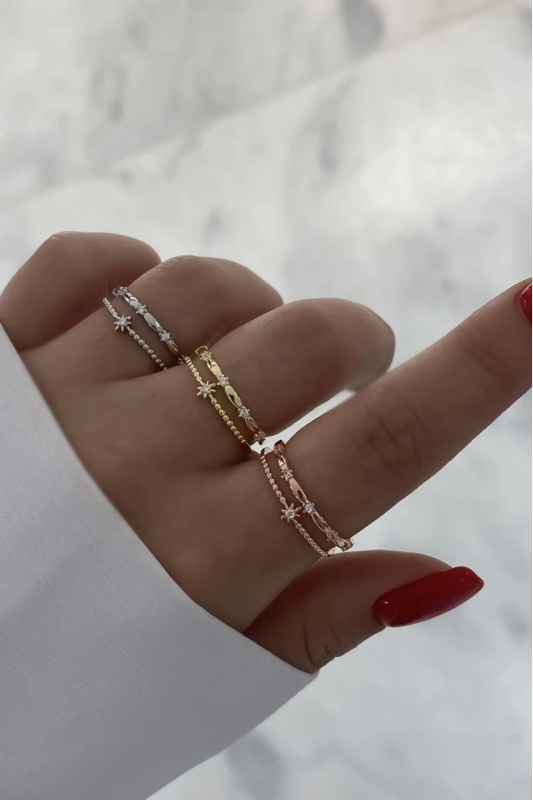 İkili Yıldız Yüzük