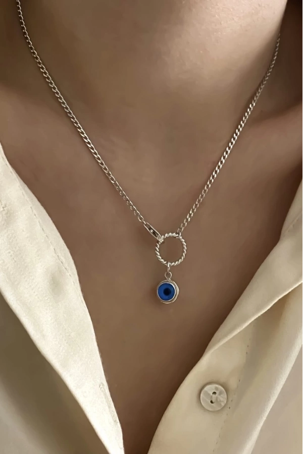 İnce Gurmet Zincirli Göz Kolye