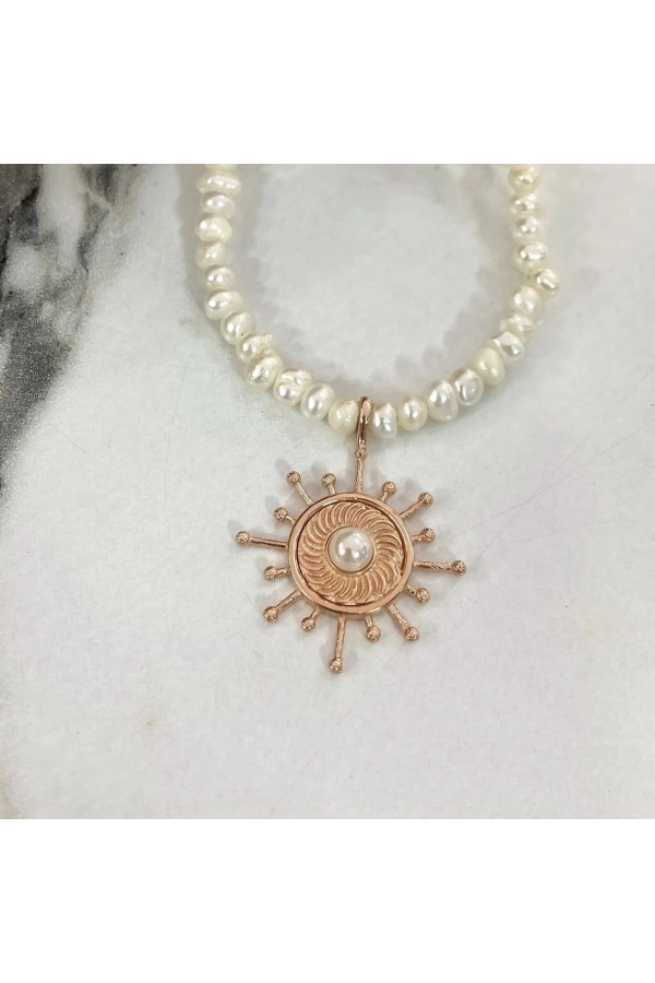 İnci Güneş Kolye