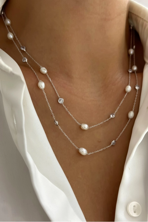 İnci Tiffany Kolye 90 cm