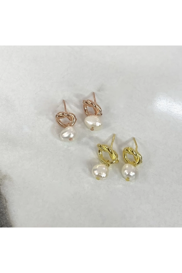 İncili Düğüm Küpe