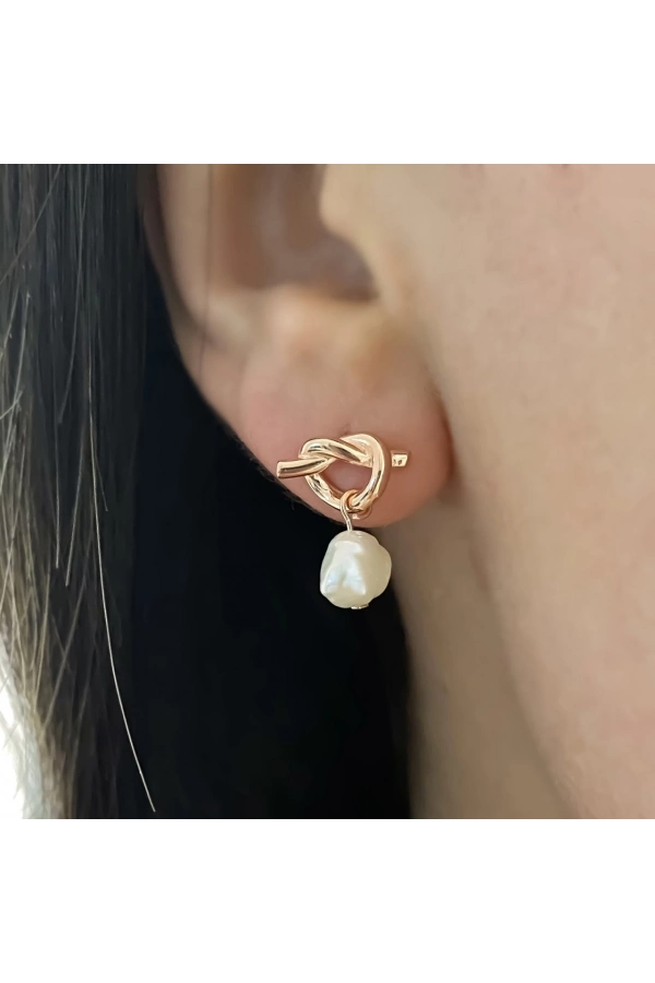 İncili Düğüm Küpe