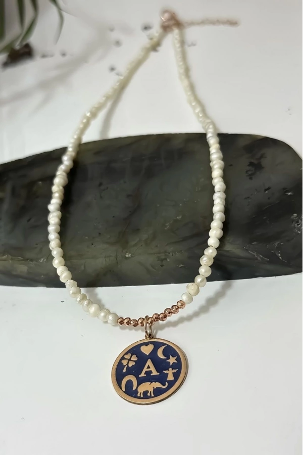 İncili Harfli Şans Kolyesi