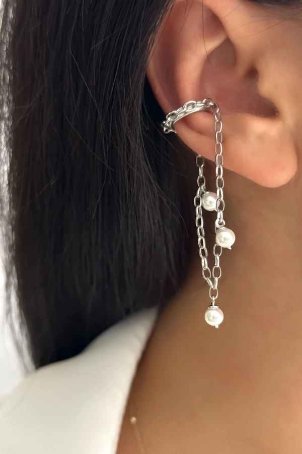 İncili Kıkırdak Küpe