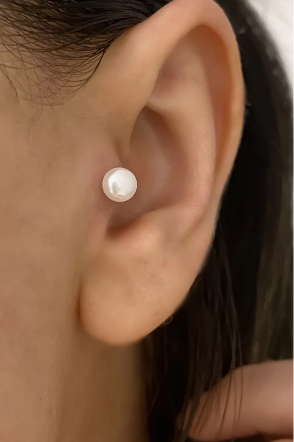 İncili Piercing Küpe