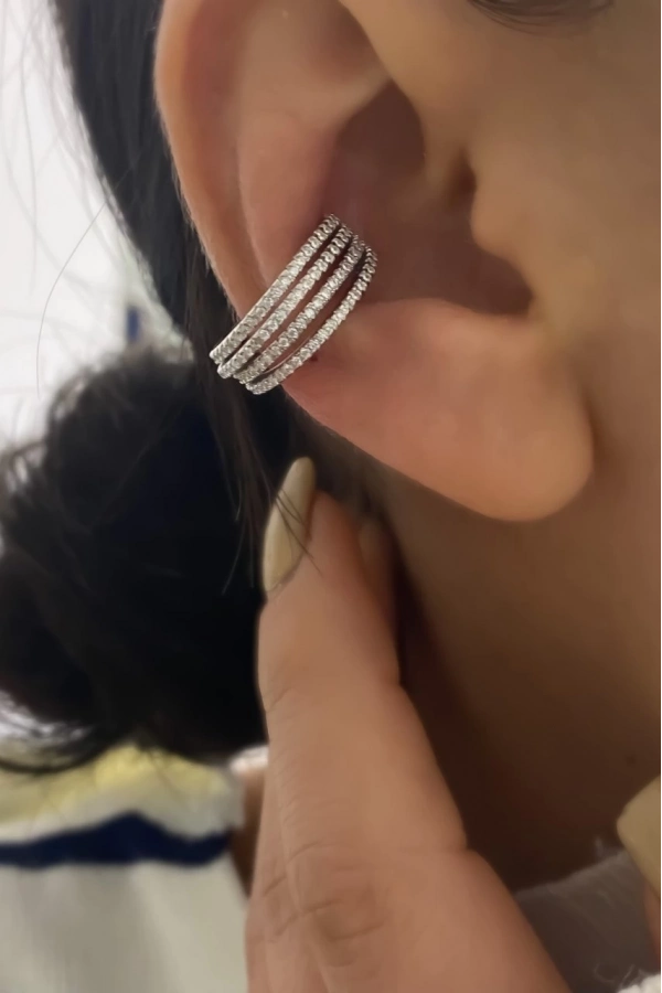 İthal Dört Sıra Taşlı Earcuff