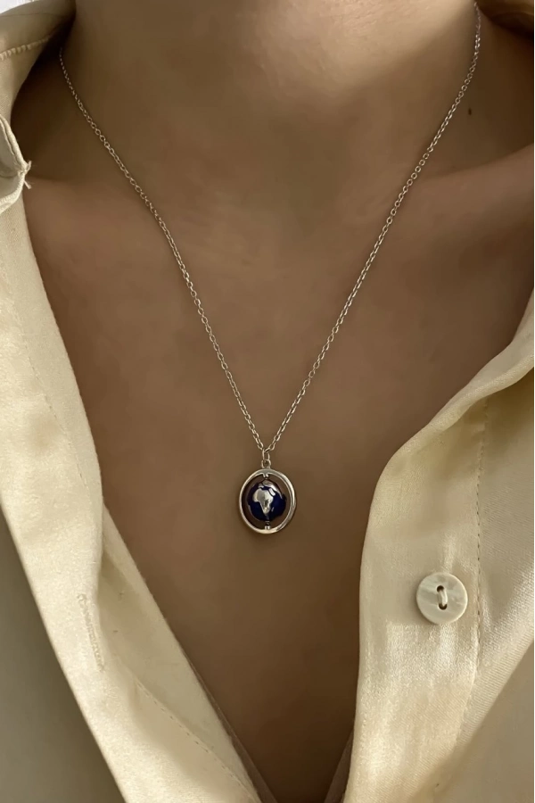 İthal Mineli Dünya Kolye