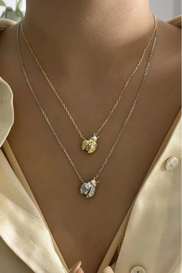 İthal Uğur Böceği Kolye