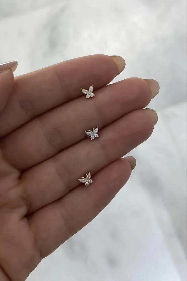 Kelebek Piercing Küpe