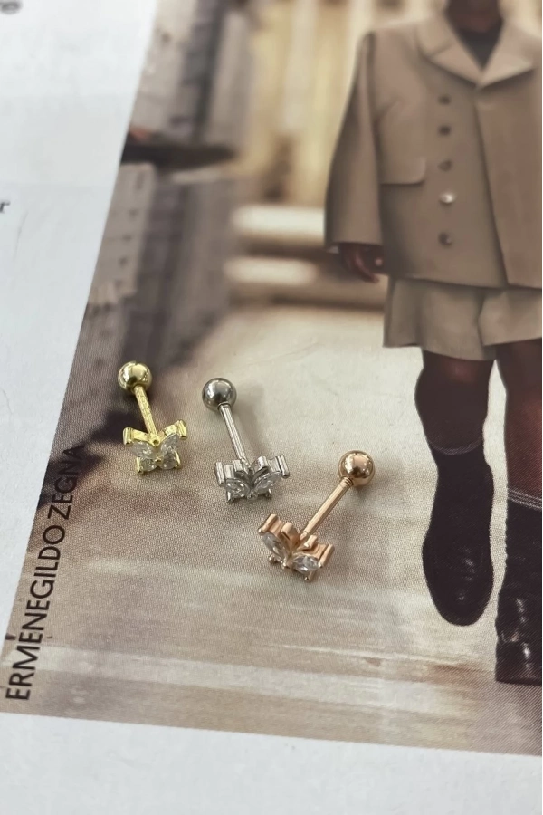 Kelebek Piercing Küpe