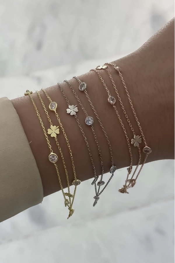 Kendinden 3lü Yonca Bileklik