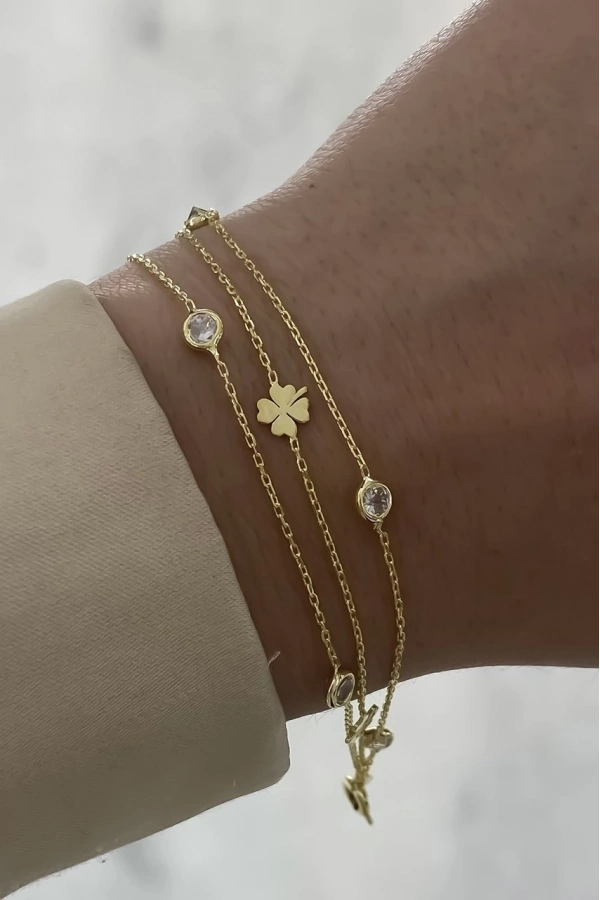 Kendinden 3lü Yonca Bileklik